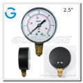 High Quality black steel lower entry plastic case with press in window pressure gauge